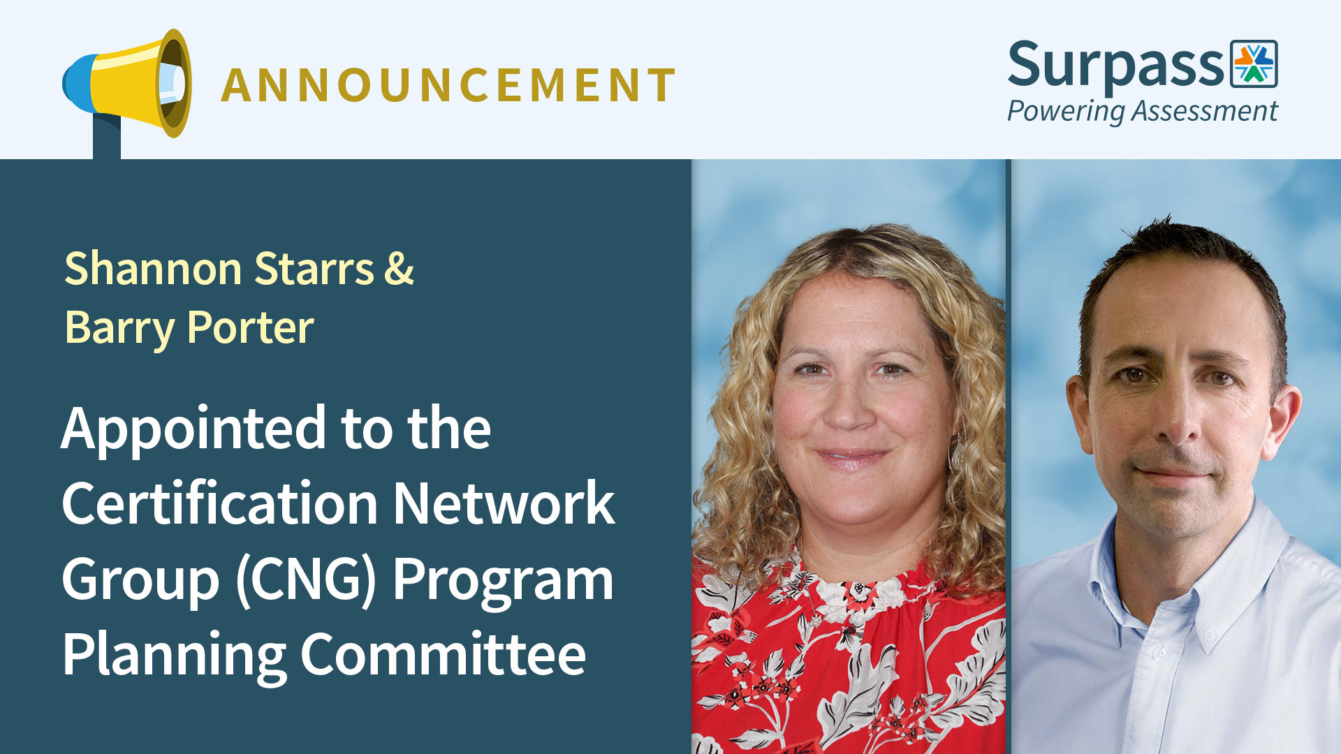 Shannon Starrs and Barry Porter appointed to the CNG Program Planning Committee