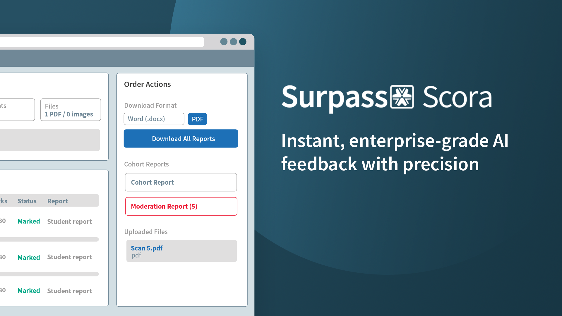 Surpass Scora: next-generation AI marking - Surpass Assessment