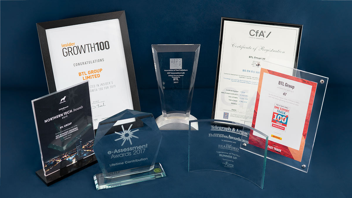Award plaques and certificates