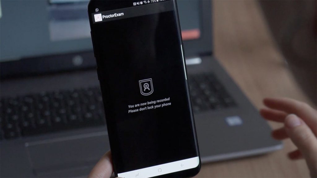 Phone recording for remote proctoring
